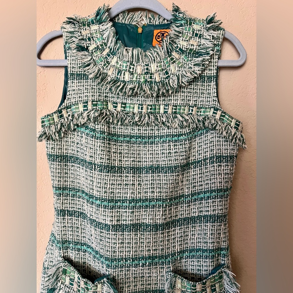 Tory Burch Curtis Tweed Knee Length Dress - Picture 3 of 14